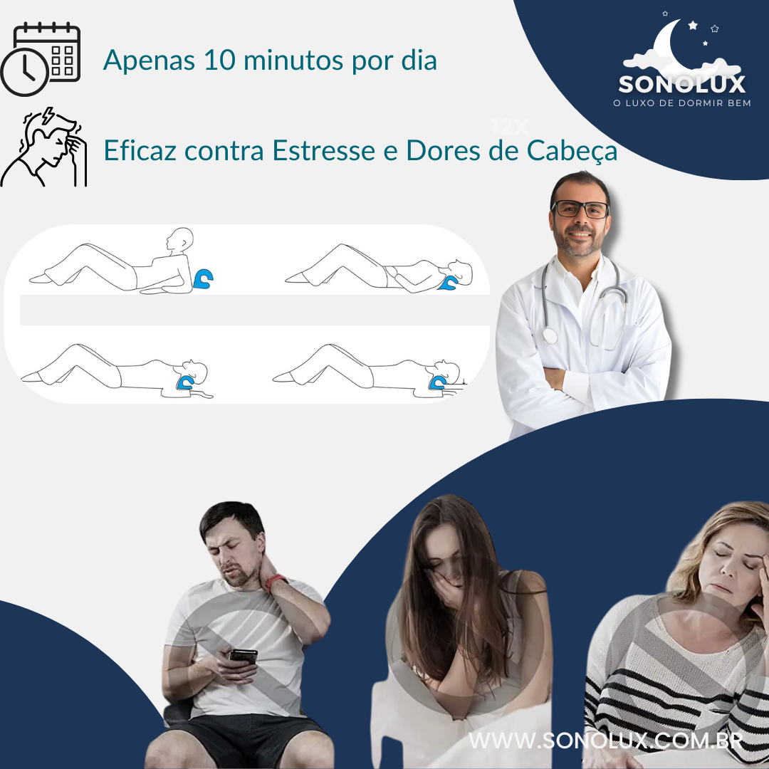 Alinha Cervix - Travesseiro Ortopédico Massageador Cervical