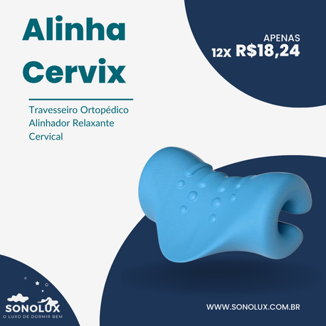 Alinha Cervix - Travesseiro Ortopédico Massageador Cervical